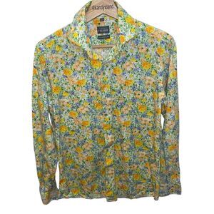 GRAND FRANK Floral Printed Slim Fit Button Down Shirt Size 39/40 S/M